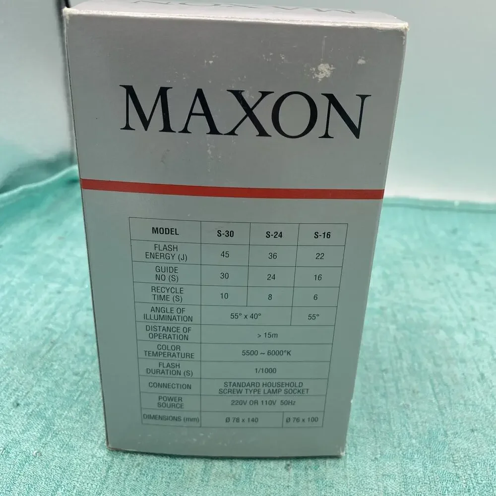 Maxon S-24 AC Slave Flash Light Bulb See Pictures For All Information